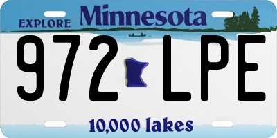 MN license plate 972LPE