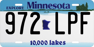MN license plate 972LPF
