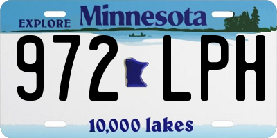 MN license plate 972LPH