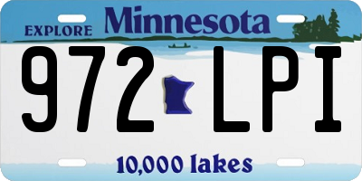 MN license plate 972LPI