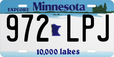 MN license plate 972LPJ