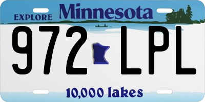 MN license plate 972LPL