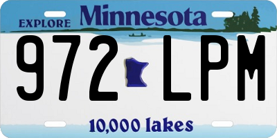 MN license plate 972LPM