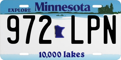 MN license plate 972LPN