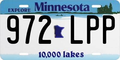 MN license plate 972LPP