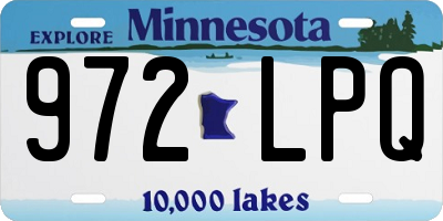 MN license plate 972LPQ