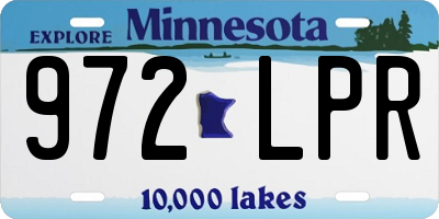 MN license plate 972LPR