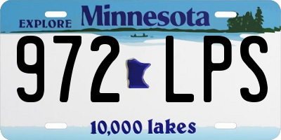 MN license plate 972LPS