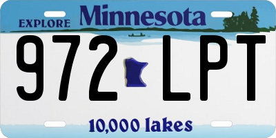 MN license plate 972LPT
