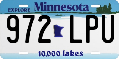 MN license plate 972LPU