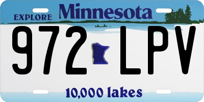 MN license plate 972LPV