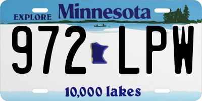 MN license plate 972LPW