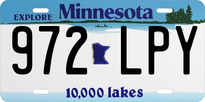 MN license plate 972LPY
