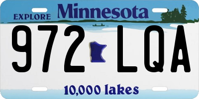 MN license plate 972LQA