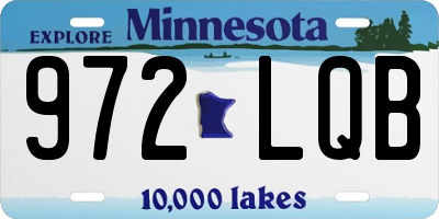 MN license plate 972LQB