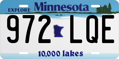 MN license plate 972LQE