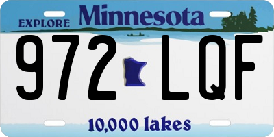 MN license plate 972LQF