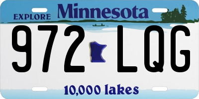 MN license plate 972LQG