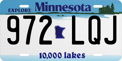 MN license plate 972LQJ