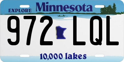 MN license plate 972LQL