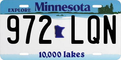 MN license plate 972LQN