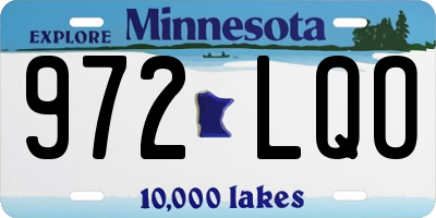 MN license plate 972LQO