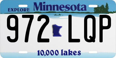 MN license plate 972LQP