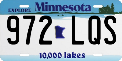 MN license plate 972LQS