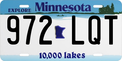 MN license plate 972LQT