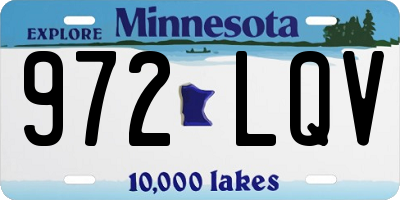 MN license plate 972LQV