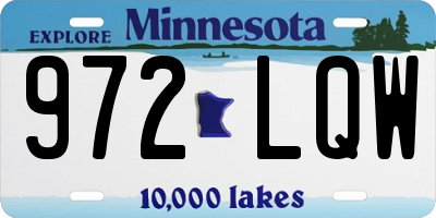 MN license plate 972LQW