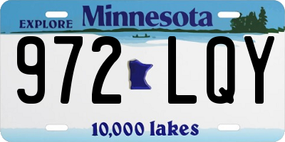MN license plate 972LQY