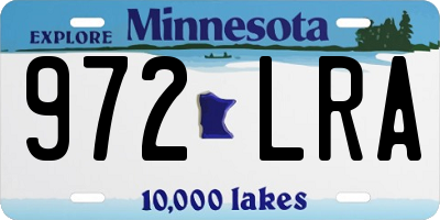 MN license plate 972LRA