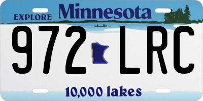 MN license plate 972LRC