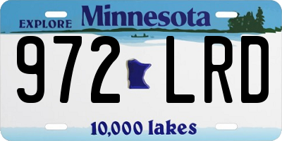 MN license plate 972LRD