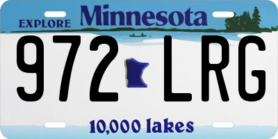 MN license plate 972LRG