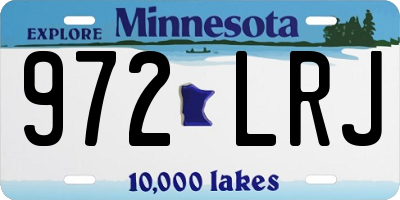 MN license plate 972LRJ