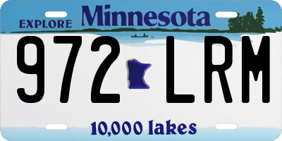 MN license plate 972LRM