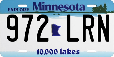 MN license plate 972LRN