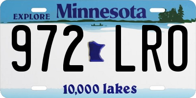 MN license plate 972LRO