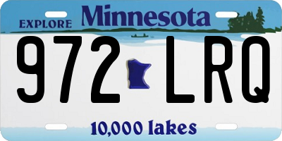 MN license plate 972LRQ