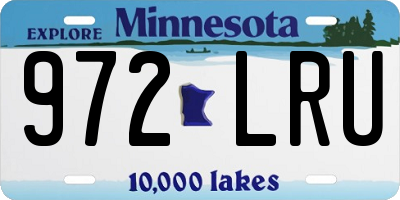MN license plate 972LRU
