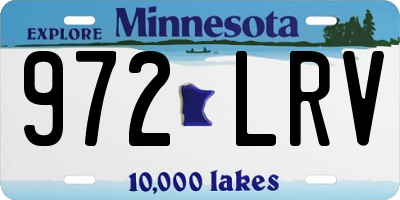 MN license plate 972LRV
