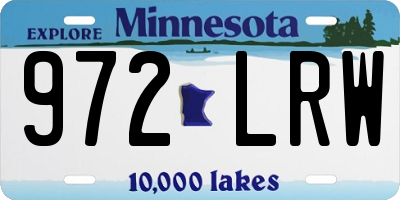 MN license plate 972LRW