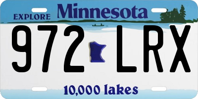 MN license plate 972LRX