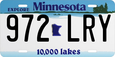MN license plate 972LRY