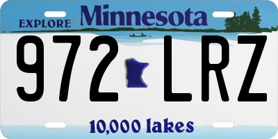 MN license plate 972LRZ