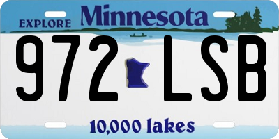 MN license plate 972LSB