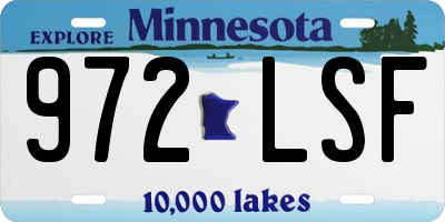 MN license plate 972LSF