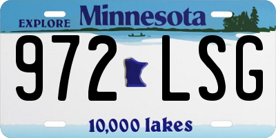 MN license plate 972LSG